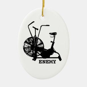 Air Bike Enemy - Black Silhouette Keramisch Ornament