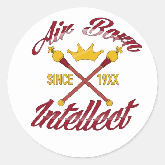 AIR BORN INTELLECT STICKER (Voorkant)