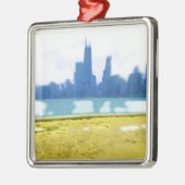 Air Brushed Chicago Metalen Ornament (Links)