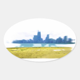Air Brushed Chicago Ovale Sticker