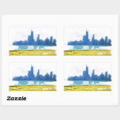 Air Brushed Chicago Rechthoekige Sticker (Vel)