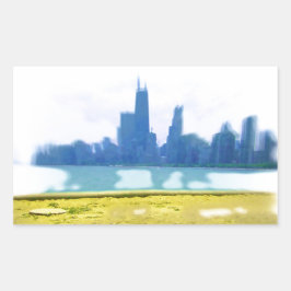 Air Brushed Chicago Rechthoekige Sticker
