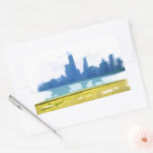Air Brushed Chicago Rechthoekige Sticker (Envelop)