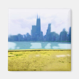 Air Brushed Chicago Skyline Magneet