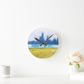 Air Brushed Chicago Skyline Ronde Klok (Huis)