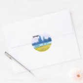 Air Brushed Chicago Skyline Ronde Sticker (Envelop)