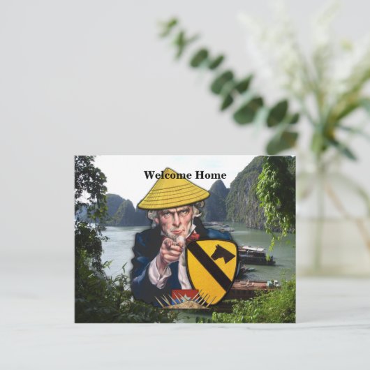 Air cav 1st cavalry division namard patch briefkaart (Staand voorkant)