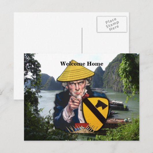 Air cav 1st cavalry division namard patch briefkaart (Voorkant / Achterkant)