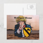 Air cav 1st cavalry division namard patch briefkaart (Voorkant / Achterkant)