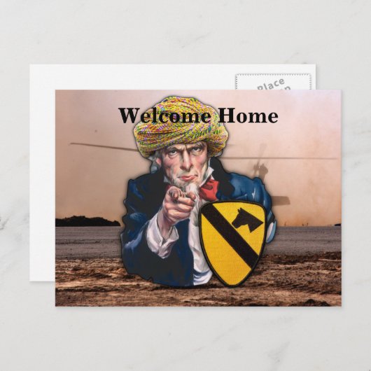 Air cav 1st cavalry division namard patch briefkaart (Voorkant / Achterkant)