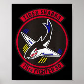 Air Ce 75th Fighter Squadron Insignia Tiger Sharks Poster (Voorkant)