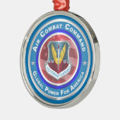 Air Combat Command Persoonlijke Kerstmis Metalen Ornament (Links)