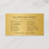 Air Conditioning Cooling HVAC Photo Visitekaartje (Achterkant)