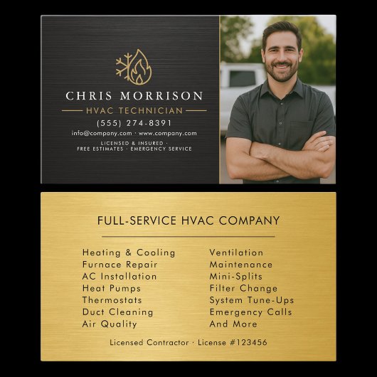 Air Conditioning Cooling HVAC Photo Visitekaartje