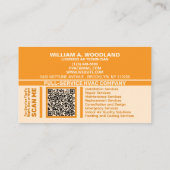 Air Conditioning Heating and Cooling | Orange HVAC Visitekaartje (Achterkant)