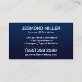 Air Conditioning – Repair • Service • Installation Visitekaartje (Achterkant)