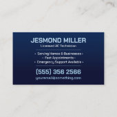 Air Conditioning – Repair • Service • Installation Visitekaartje (Achterkant)