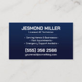 Air Conditioning – Repair • Service • Installation Visitekaartje (Achterkant)