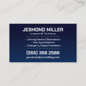 Air Conditioning – Repair, Service, Installation Visitekaartje (Achterkant)