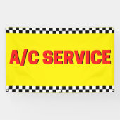 Air Conditioning Service Automotive Shop Yellow Spandoek (Horizontaal)