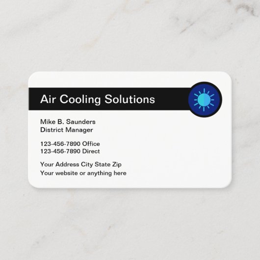 Air Conditioning Service Business-kaarten Visitekaartje (Voorkant)