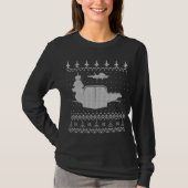Air Craft Carrier Lelijke Kerstmis Sweater Ontwerp T-shirt (Voorkant)