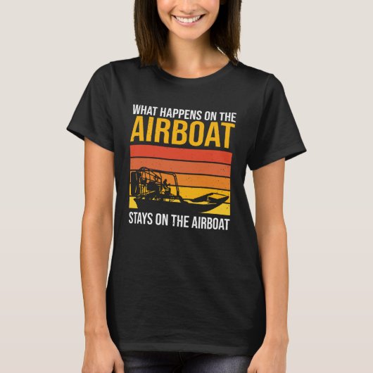 Air cushion boat airboat t-shirt (Voorkant)