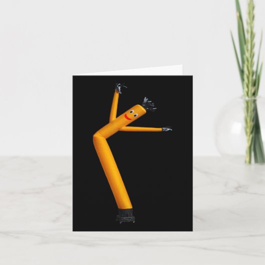 Air Dancer Fun Dancing Gift Wacky Opblaasbare Wavi Kaart (Voorkant)