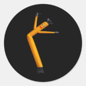 Air Dancer Fun Dancing Gift Wacky Opblaasbare Wavi Ronde Sticker (Voorkant)