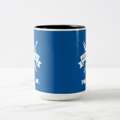 Air Force Academy Blue 15 oz. aangepaste MWG-mok Tweekleurige Koffiemok (Center)