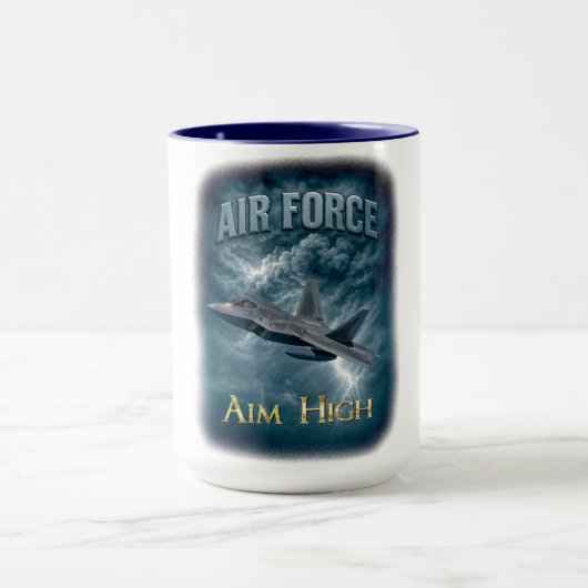 Air Force “Aim High” mok (Midden)