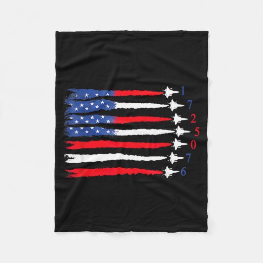 Air Force American Flag 4th Of July 2026 Funny Gif Fleece Deken (Voorkant)