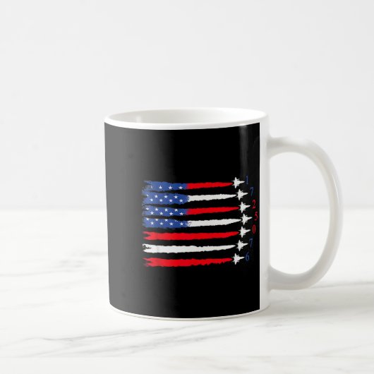 Air Force American Flag 4th Of July 2026 Funny Gif Koffiemok (Rechts)