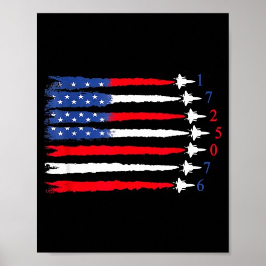 Air Force American Flag 4th Of July 2026 Funny Gif Poster (Voorkant)