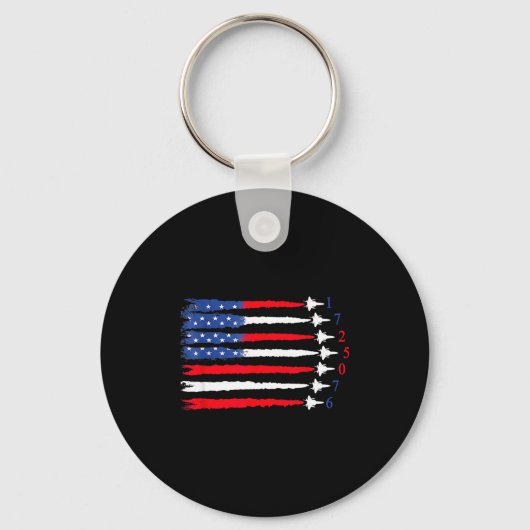 Air Force American Flag 4th Of July 2026 Funny Gif Sleutelhanger (Voorkant)