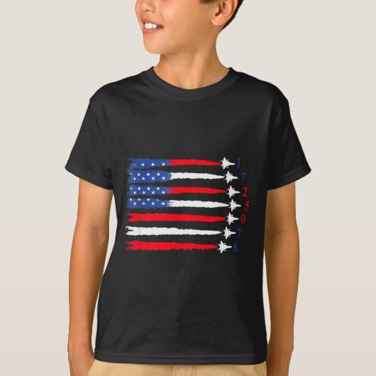 Air Force American Flag 4th Of July 2026 Funny Gif T-shirt (Voorkant)