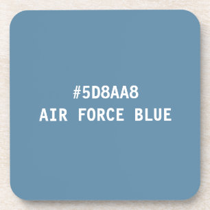 Air Force Blue Hex-kleurcode Bekeronderleggerset Bier Onderzetter
