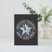 Air Force - Breathe freedom, serve with pride. Briefkaart (Staand voorkant)