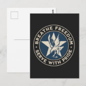Air Force - Breathe freedom, serve with pride. Briefkaart (Voorkant / Achterkant)