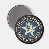 Air Force - Breathe freedom, serve with pride. Magneet (Voorkant / Achterkant)