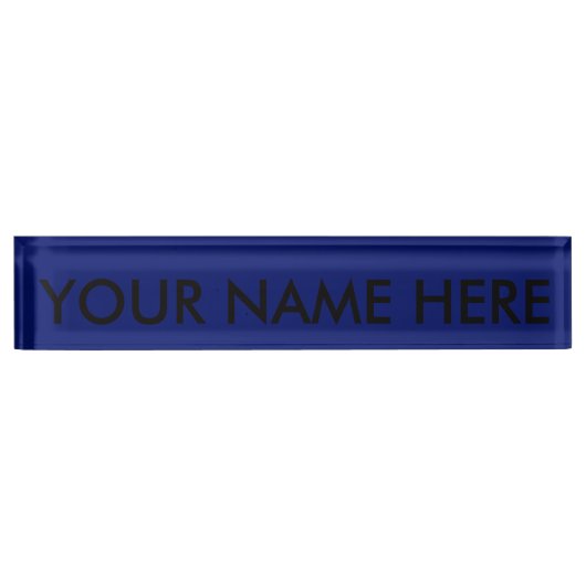 AIR FORCE DARK BLUE (effen kleurachtergrond) ~ Naambordje (Voorkant)