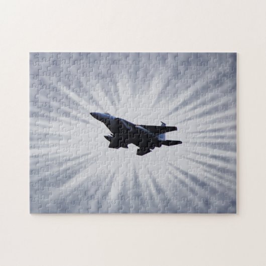 Air Force F 15 Gevechtsvliegtuig Sky Burst Puzzel Legpuzzel (Horizontaal)