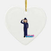 Air Force Girl Keramisch Ornament (Voorkant)