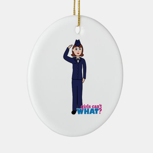 Air Force Girl Keramisch Ornament (Rechts)