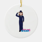 Air Force Girl Keramisch Ornament (Voorkant)