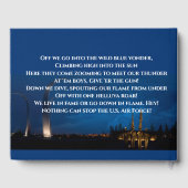 Air Force Memorial bij nacht Gastenboek (Achterkant)