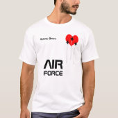 Air Force Red Heart grappig persoonlijk T-shirt (Voorkant)