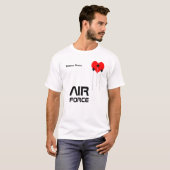 Air Force Red Heart grappig persoonlijk T-shirt (Voorkant volledig)