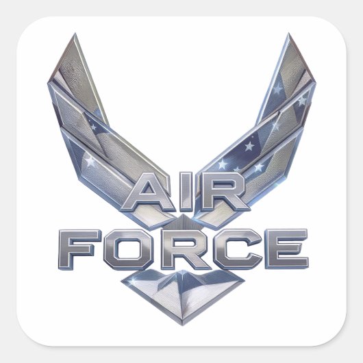 Air Force (USAF) Vierkante Sticker (Voorkant)
