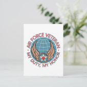 Air Force Veteran Briefkaart (Staand voorkant)